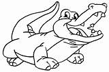 Crocodile Outline Coloring Pages Crocodiles Advertisement sketch template