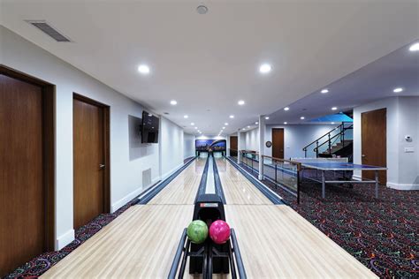 residential full size bowling alley   basement architecture architecture design residential