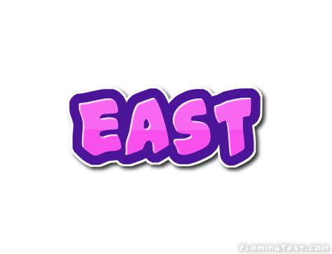 east logo  logo design tool  flaming text