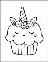Cupcake Unicorn Sheet Cassiesmallwood sketch template