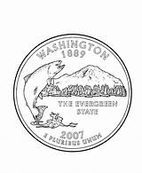 State Washington Quarter Coloring Pages Usa Printables Printable Quarters Back States 21kb 820px Go Coins sketch template