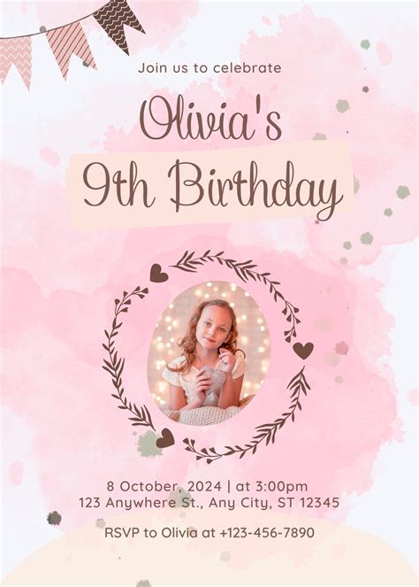 top  imagen blank birthday invitation card background