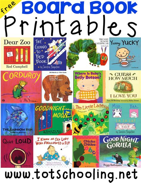 board book printables  toddlers
