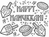 Hanukkah Coloring Pages December Happy Printable Color Chanukah Colouring sketch template