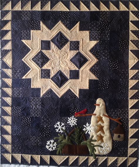 sewing quilt gallery winter wool applique quilt