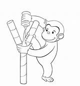 Coloring Curious George Pages Print Kids Popular sketch template