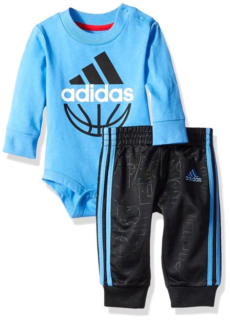 buy adidas baby boys sport bodysuit  pant set marina  months  amazonin