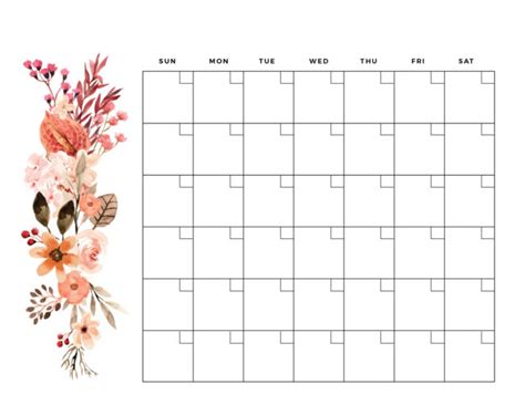 printable blank calendar templates world  printables