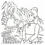 Heidi Coloring Pages sketch template