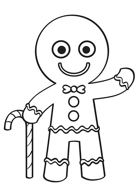 gingerbread man coloring page  printable coloring pages  kids