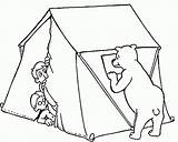 Campamento Namiot Biwak Carpa Tente Acampamento Oso Ours Kolorowanki Kamping Dzieci Colorir Carpas Atacando Urso Dibujoscolorear Kolorowanka Regarde Acampada Brincadeiras sketch template