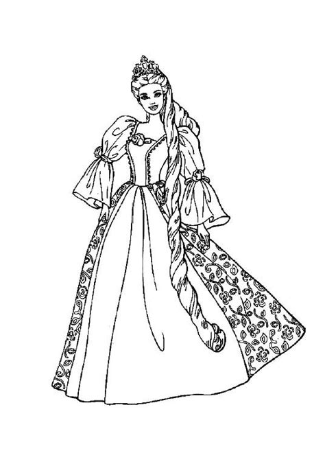 barbie  beautiful dress coloring pages barbie coloring pages