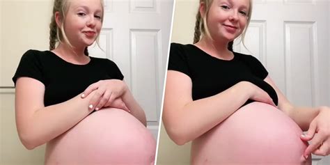 pregnant mom shares belly deflating trick  tiktok safe