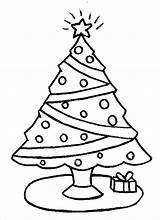 Christmas Coloring Tree Pages Print sketch template
