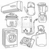 Stock Electric Istockphoto Royalty Appliances sketch template