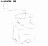 Coffee Grinder Draw Step Drawingforall sketch template