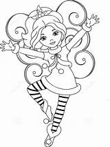 Fairy Christmas Coloring Pages Printable Pirate Recommended Depositphotos Stock Getdrawings sketch template