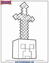 Coloring Minecraft Pages Skins Popular Sword sketch template