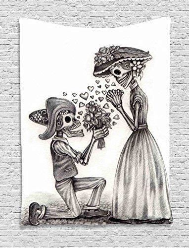 day of the dead decor tapestry by ambesonne mariage