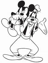 Goofy Coloring Disney Mouse Mickey Pages Colouring Print Printable Color Clip Cartoon Drawing sketch template