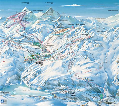tignes ski map skiflickscom