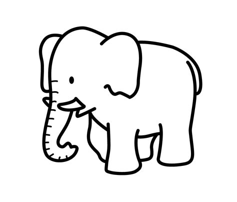 black  white elephant drawing  getdrawings