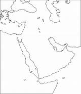 Oriente Mapas Osten Naher Países Landkarte Unbeschriftet Asien Anklicken sketch template
