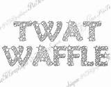 Coloring Pages Waffle Etsy Words Adult Word Printable sketch template