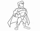 Coloring Muscular Superhero Coloringcrew Heroes sketch template