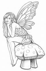 Coloring Fairy Pages Adult Printable Adults Beautiful Colour Popular sketch template