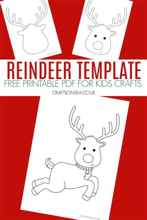 reindeer template  printable  crafts  sea