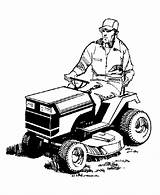 Lawn Coloring Pages Farm Mower Riding Drawing Tractor Mowing Equipment Clipart Cliparts Cartoon Mowers Farmer Man Clip Cartoons Colouring Repair sketch template