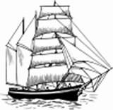 Clip Barquentine Vector Boat Small Svg 4vector Cruise Ship Clker Clipart sketch template