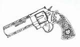Tattoo Gun Revolver Drawings Drawing Designs Getdrawings Revolvers Hand Paintingvalley Collection sketch template