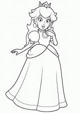 Coloring Peach Princess Pages Print Popular sketch template