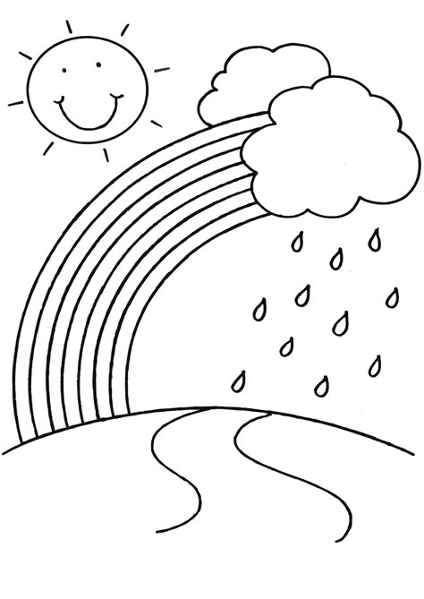 rainbow coloring page   hd resolution  pixels coloring