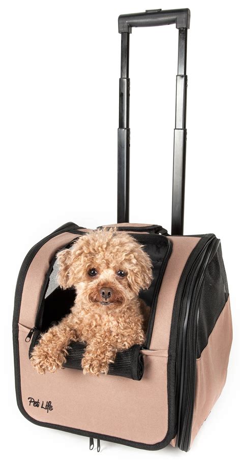 pet life pawdon  wheeled airline approved travel collapsible pet