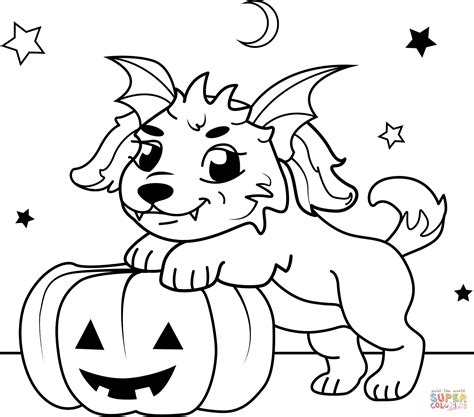 halloween puppy coloring page  printable coloring pages