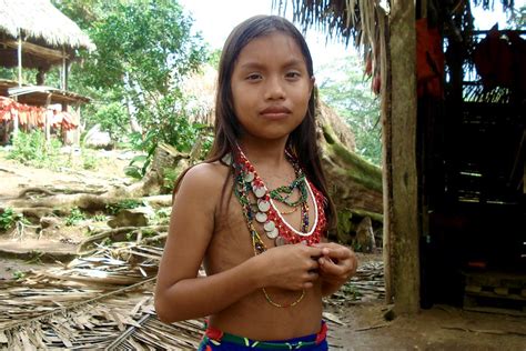 Embera Indian Girl From Panama Indian Girl In Panama