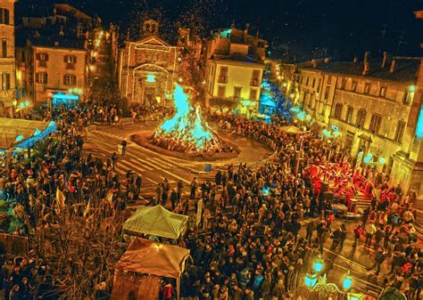 italians italian traditions winter lights  fires  sant
