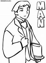 Man Coloring Pages Colorings Coloringway sketch template