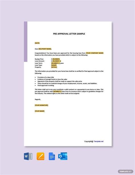 pre qualification letter template
