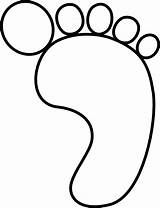 Clipart Foot Cliparts Outline Feet Clip Attribution Forget Link Don sketch template