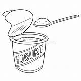 Yogurt Yaourt Vecteur Lait sketch template