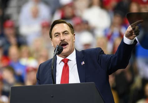 mike lindell claims dominion voting cover   coming    seams