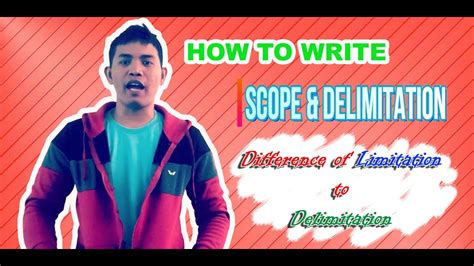 research tagalog   write  scope delimitation youtube