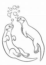 Otter Otters Wydra Kolorowanki Bestcoloringpagesforkids sketch template