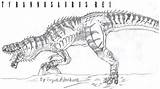 Acrocanthosaurus Tyrannosaurus sketch template