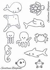 Sea Animals Ocean Template Animal Templates Book Coloring Pages Drawing Drawings Quiet Crafts Kids Stencils Patterns Preschool sketch template