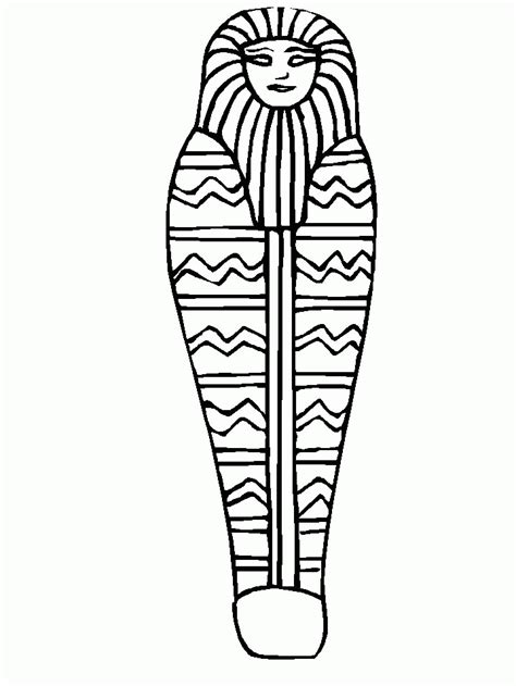 drawing  ancient egypt sarcophagus coloring page  full size